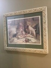 vintage frame with Victorian print