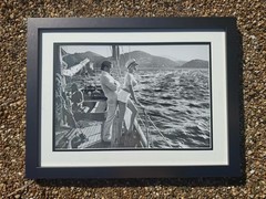 Winnie off the coast of Cannes Helmut Newton Pigment Print Framed COA