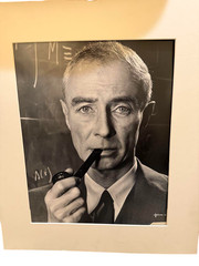PHILIPPE HALSMAN “Dr. J. Robert Oppenheimer” 1958 Signature Portrait Print Rare