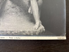 Original 19th Century Albumen Print Pan and Daphnis, Rome by James Anderson 1860