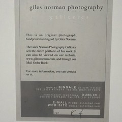 Giles Norman – original, signed print (Dublin Kinsale Harbor 1984) with frame