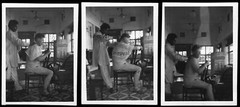 3x Lahore in Pakistan 1959 – Hair Cutting at the Barber – 1950s – Photo 7x9cm