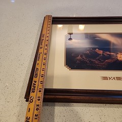 Artist J.A. Johnson Framed Photograph Grand Canyon Rainbow Clouds 19×23″