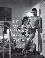 VINTAGE MALE PORTRAIT #1222-419 -paris hotel room 1955-free shipping in usa