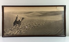 As Found Framed Lehnert & Landrock Panoramic Photo North African Desert Camel