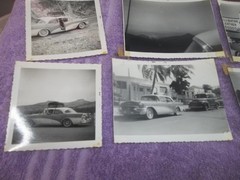 1955 Buick b&w photos on family vacation cross country USA 30+