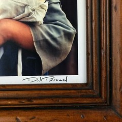 DICK BROWN Amish Girl Child Photo Picture Signed Folk Art Wall Decor PA Gift