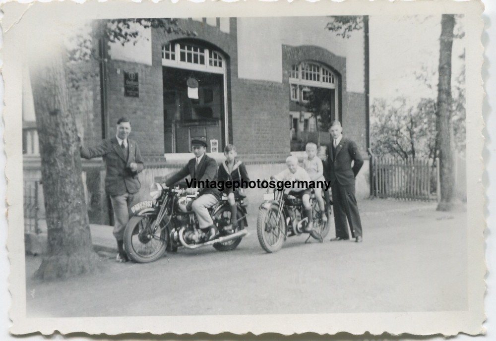 Z6979 Photo 1930s Motorcycle Vintage Bike Krad License Plate