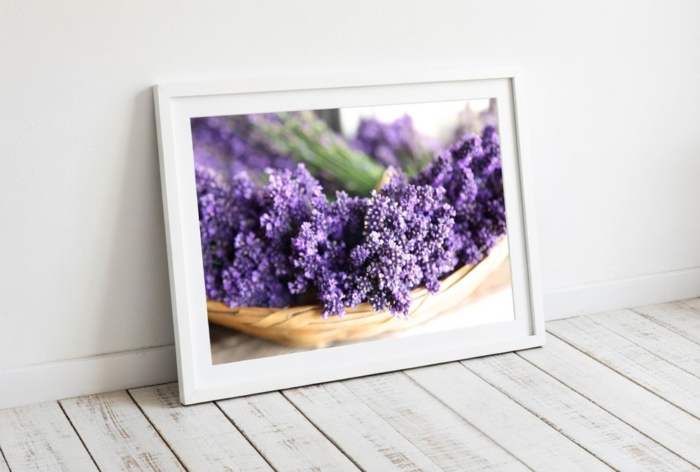 Dried Lavender Flower Bowl Wall Art Photography Print