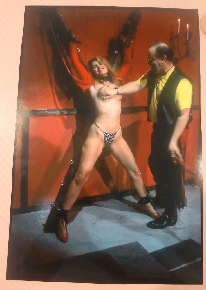 🔥 1990s BDSM 6X10″ COLOR photo Photograph Couple Bondage