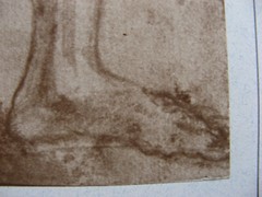 1890s RAPHAEL SANZIO -LEG DRAWING- Carbon Print/Photogravure BRAUN CLEMENS & CIE