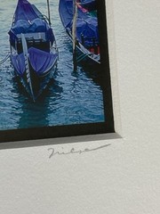 Jim Nilsen Photography Signed “Venice” Gondolas Italy #120 Framed Matted