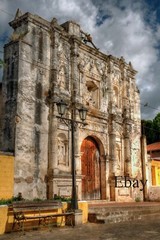 16X20 PHOTO OF DE SAN GASPAR VIVAR CURCH ANTIGUA GUATEMALA, Guatemalan