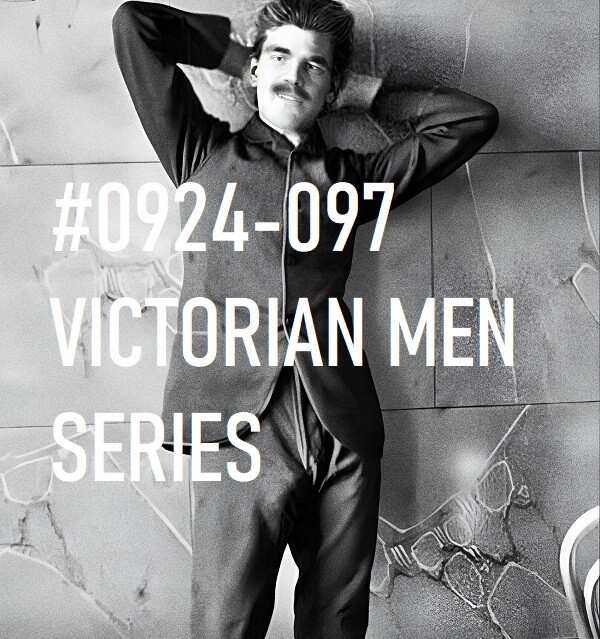 VINTAGE MALE PORTRAIT #0924-097 -victorian men series redux-free shipping in usa