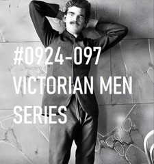 VINTAGE MALE PORTRAIT #0924-097 -victorian men series redux-free shipping in usa