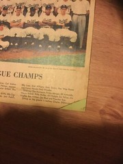 1955 AMERICAN & National LEAGUE CHAMPS YANKEES/Dodgers NEWS Print Matted