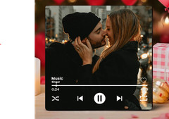 Custom Photo Music Player Fridge Magnet, Song Picture Magnet, Romantic Dating