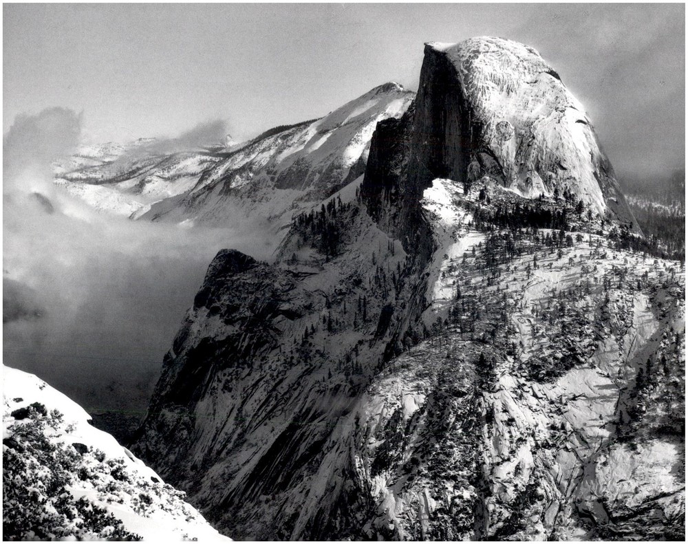 1940 1990s Ansel Adams Yosemite Half Dome winter Large Art Photo