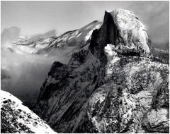1940 1990s Ansel Adams Yosemite Half Dome winter Large Art Photo