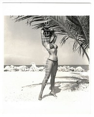 1954 Vintage BETTIE PAGE By BUNNY YEAGER Key West Original Stamped Silver Photo