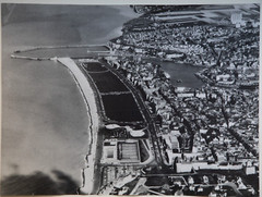 Photo 30X40cm Argentique Dieppe 1980 Vue Aérienne Industrie Normandie