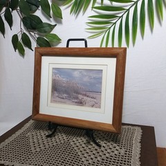 Signed 1988 Beach Photography Framed Vintage Coastal Dunes Oceanfront 9.5×11.5