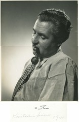Konstantin Simonov Russian poet smoking pipe antique photo by Philippe Halsman