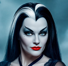 Sexy Lily Munster from The Munsters in Graveyard Metal Sign Wall Art 11″ x 14″