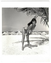 1954 Vintage BETTIE PAGE By BUNNY YEAGER Key West Original Stamped Silver Photo