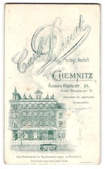 Photograph Carl Donat, Chemnitz, outer Klosterstr. 34, view Chemnitz, Stra