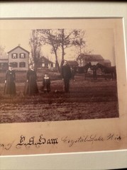 Vintage Farm Portrait Surreal Strange Bizarre BW Photograph Crystal Lake, WI #K