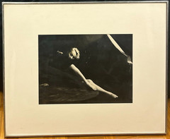 Original MILTON GREENE ‘Marlene Dietrich Smoking on Table’ SIGNED Photograph