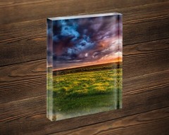 Storm photography print colorful sunset wall art photo Iowa landscape picture