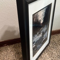 Winter Nature Landscape Scene Signed Photograph Artwork by Sam Pathi Framed