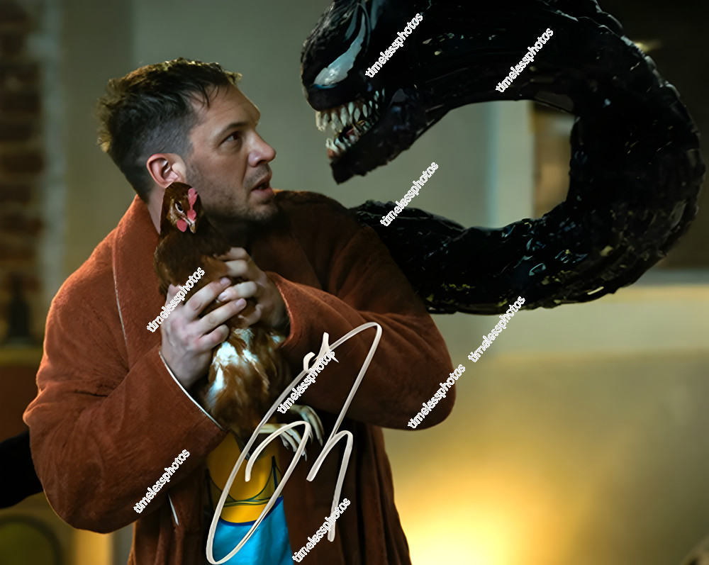 TOM HARDY SIGNED REPRINT VENOM LAST DANCE FUNNY CHICKEN AUTOGRAPH 8″x10″ Photo