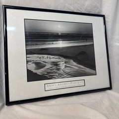 Ansel Adams Birds on a Beach Evening Framed Framed 1966 Photo 12×14 Wall Art VTG