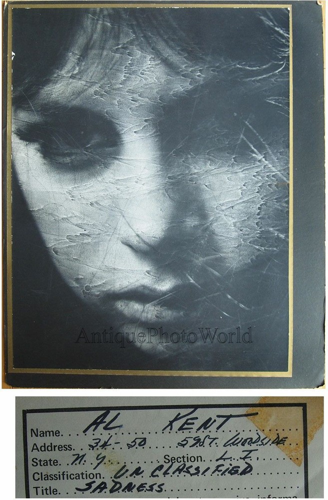 Woman face sea waves surreal art photo A. Kent