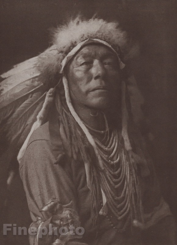 1900/72 Vintage EDWARD CURTIS Native American Indian Chief Apsaroke Photogravure