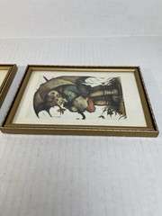 (2) Hummel characters photo prints in case in a 7 1/2” H x 5 1/4” W frame