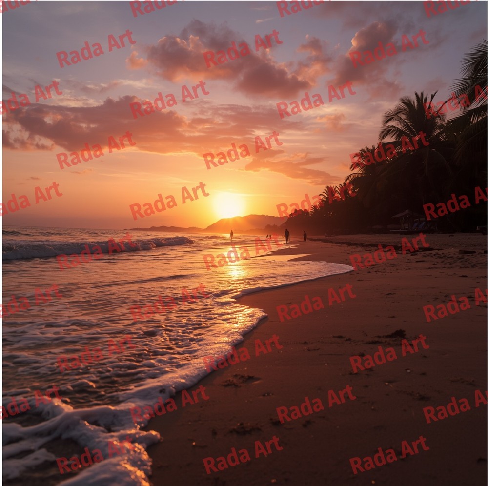 Digital Art Ai For Background Wallpaper Picture Photo Sunrise Sunset Sea Nature