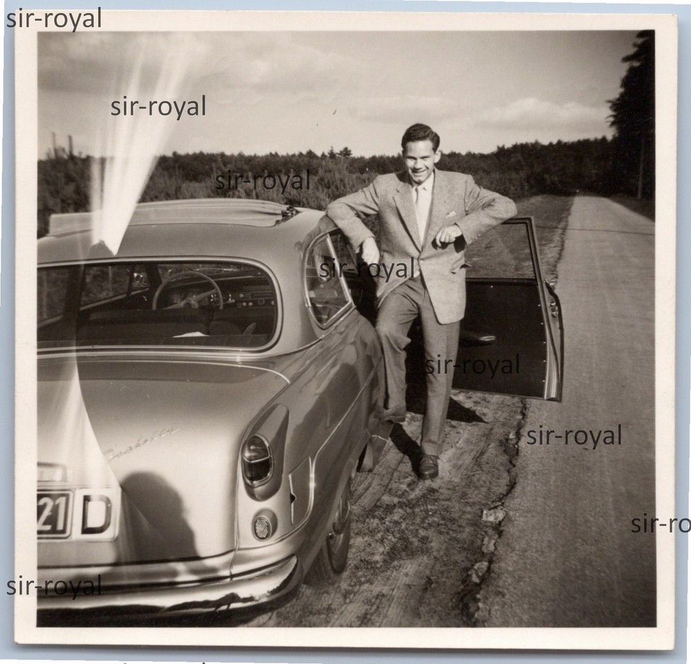 Borgward Isabella Car Vehicle in Bad Wildungen 1956 – Photo 6x6cm
