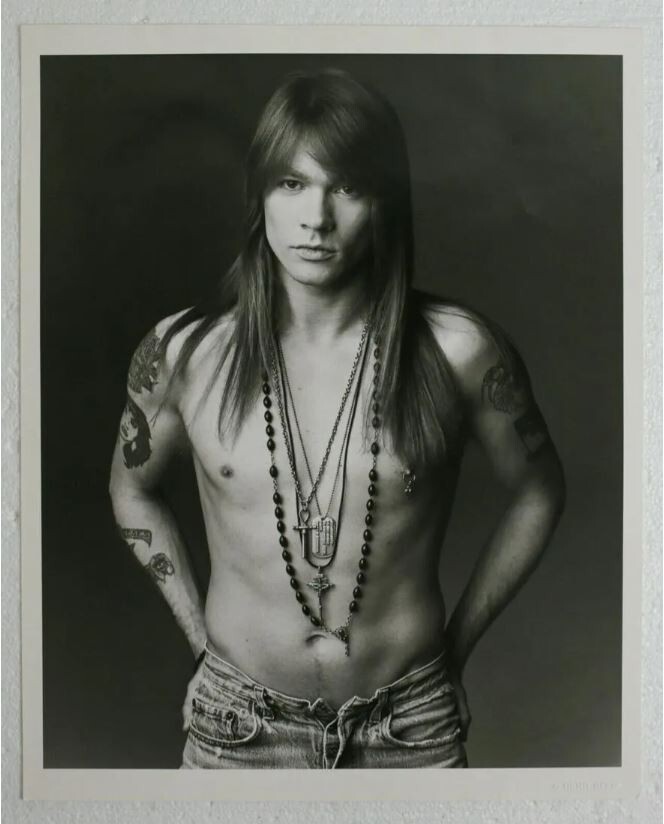 Herb Ritts American 1952-2002 Portrait Axl Rose signed photograph