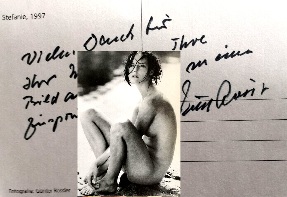 Günter Rössler Stefanie 1997 Hand-Signed, Photo Card, Autograph Frame Gift