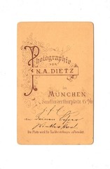 N. A. Dietz CDV Photo Male Portrait with Dedication Munich 1870s