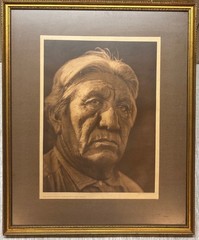 Original 1927 EDWARD CURTIS ‘Reuben Taylor CHEYENNE Native American Photogravure