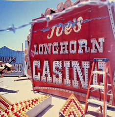 JOE’S LONGHORN CASINO NEON BONEYARD LAS VEGAS SALVAGE SCRAPYARD PHOTOGRAPH
