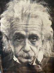 Albert Einstein Silver Gelatin Print Photograph by Philippe Halsman, Signed