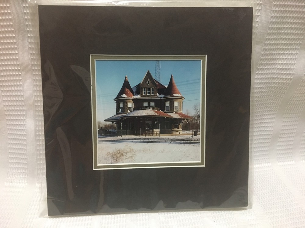 Paul McKinley Photo.-DURAND, MICHIGAN Historic Train Depot-Dbl. Matted Photo