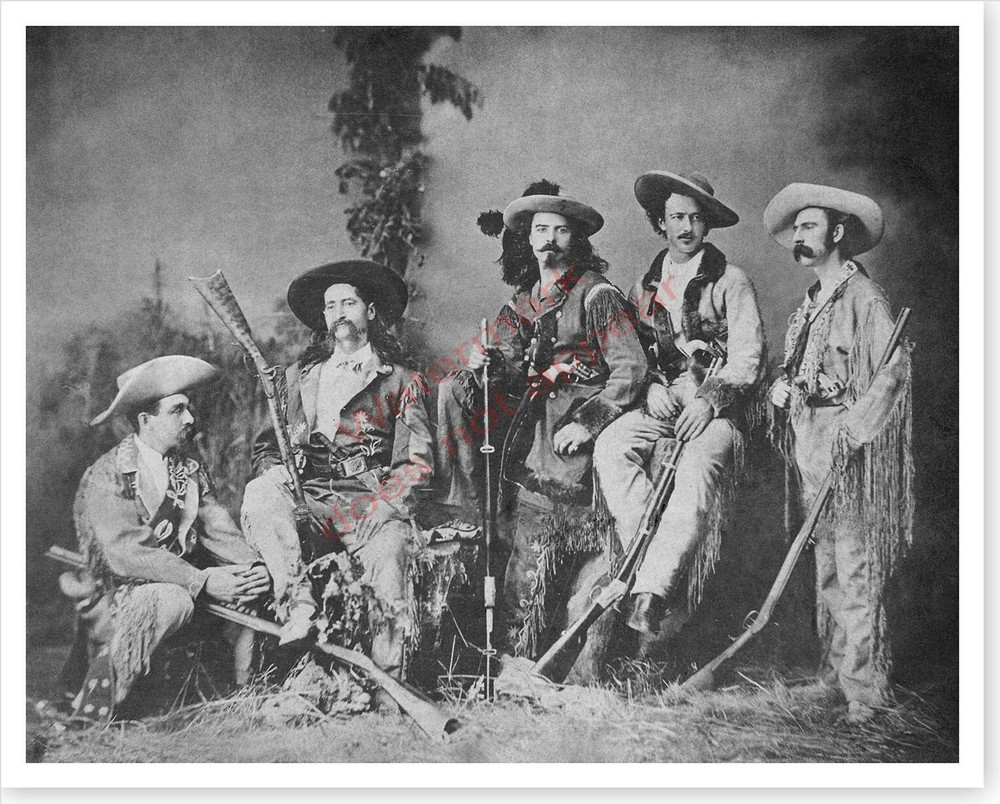 Wild Bill Hickok Hickock Buffalo Bill Cody Texas Jack Silver Halide Photo