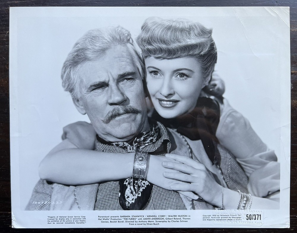 1950 Anthony Mann “The Furies” Movie Photo Still Barbara Stanwyck Walter Huston